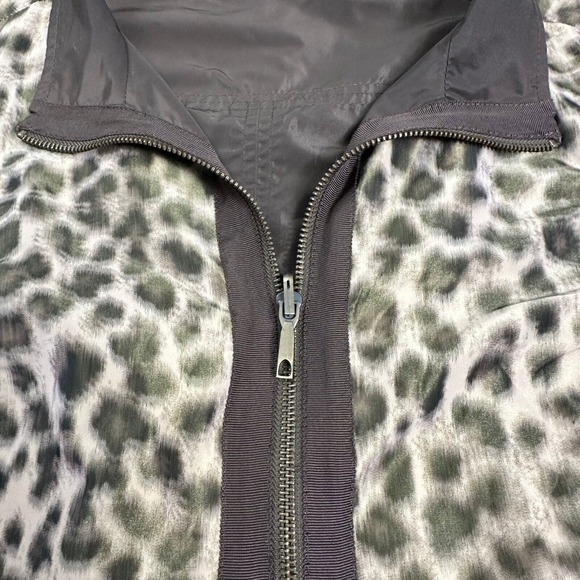 Lafayette 148 Reversible Jacket Womens Sz‎ 8 Brown Animal Print Windbreaker Coat - Picture 5 of 11